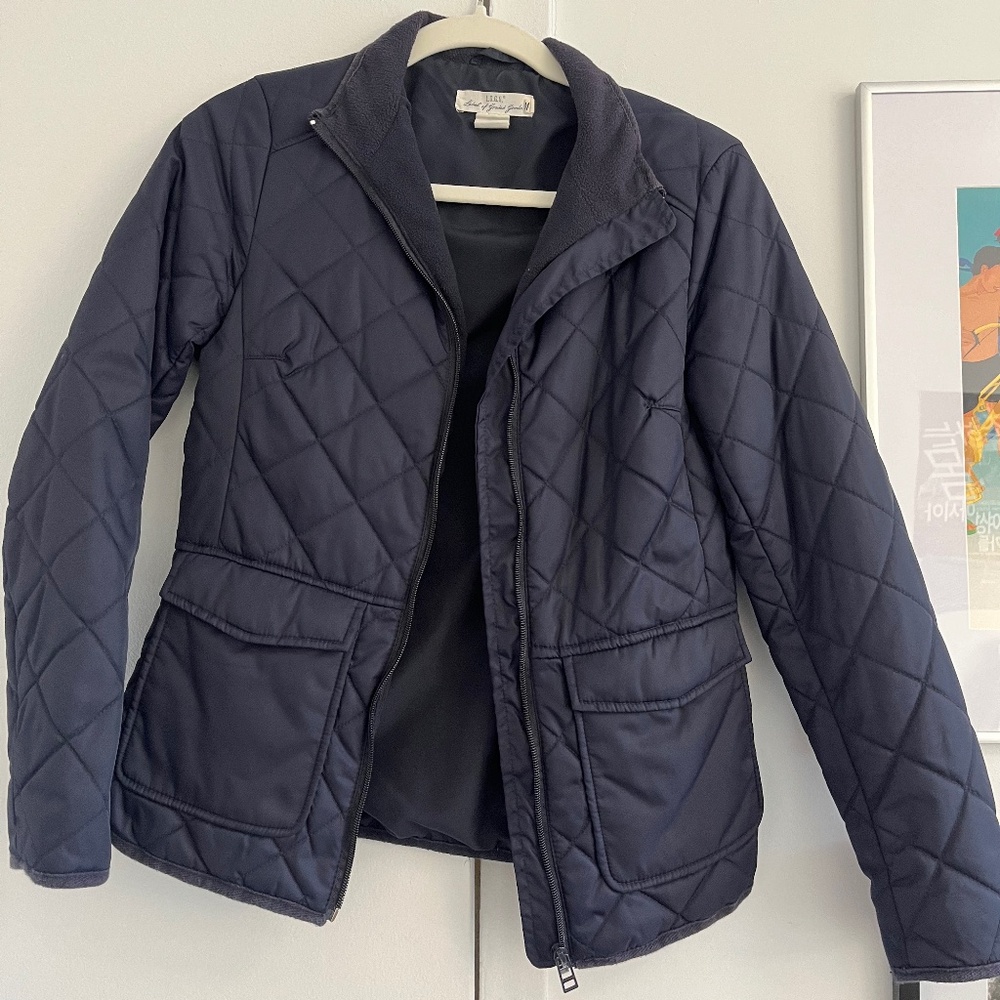 Navy Quilted Jacket